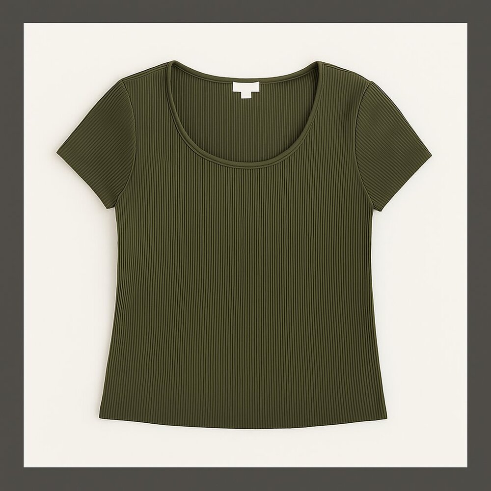 - 🌿 Bar III Ribbed Knit Sweater – Olive Green Cozy Style  Women’s L